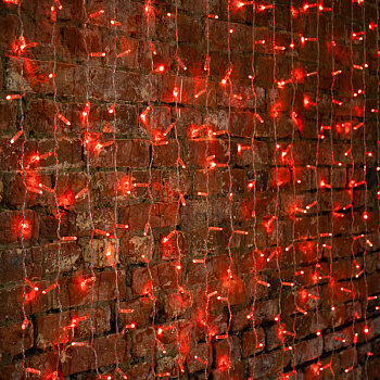 NEON-NIGHT Гирлянда "Светодиодный Дождь" 2х3м, постоянное свечение, прозрачный провод, 230 В, диоды КРАСНЫЕ, 448 LED 235-152-6