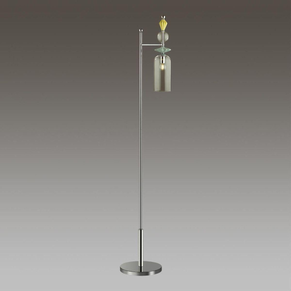 Купить Odeon Light 4893/1F CLASSIC ODL_EX22 33 хром/раноцветн./керамика/стекло Торшер E14 1*40W 4893/1F BIZET