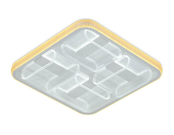 Ambrella Потолочный светодиодный светильник с пультом FA627 WH белый 126W 500*500*110  (ПДУ РАДИО 2.4)