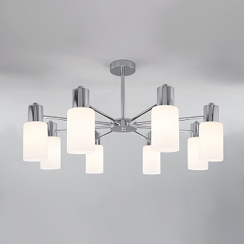 Eurosvet Потолочная люстра со стеклянными плафонами 70160/8 хром a057110