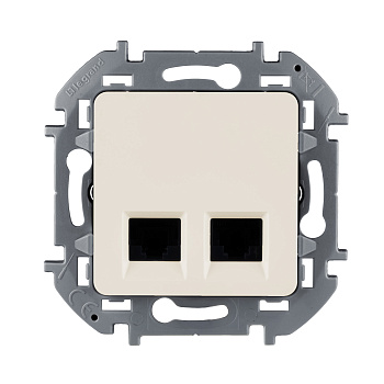 Legrand INSPIRIA Слоновая кость Двойная розетка RJ 45 - категория 5e - UTP 673836