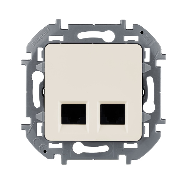 Legrand INSPIRIA Слоновая кость Двойная розетка RJ 45 - категория 5e - UTP 673836