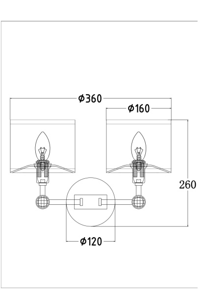 Купить Maytoni Neoclassic Alloro Латунь Бра MOD088WL-02BS