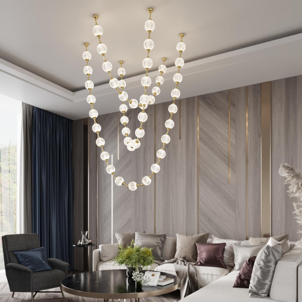 Odeon Light 5008/192L L-VISION (В 3-Х КОРОБКАХ) ODL23 415 золотой/прозрачный/металл/акрил Люстра подвесная LED 192W 4000K 9600Лм CRYSTAL Купить Odeon Light 5008/192L L-VISION (В 3-Х КОРОБКАХ) ODL23 415 золотой/прозрачный/металл/акрил Люстра подвесная LED 192W 4000K 9600Лм CRYSTAL