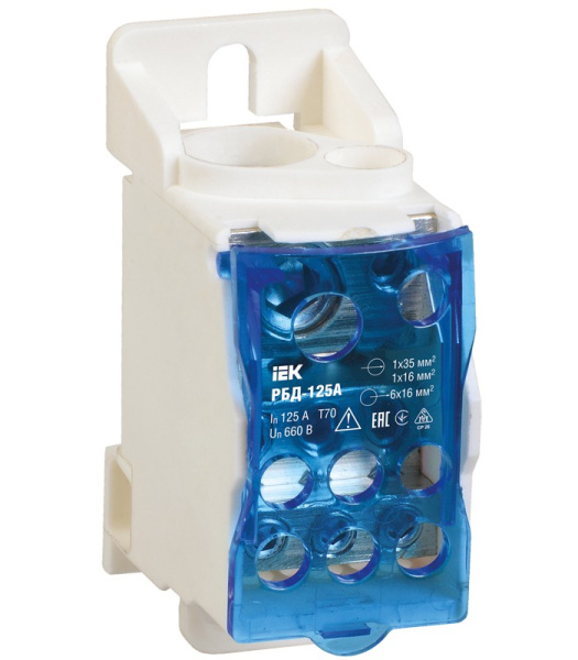 Купить IEK Распределительный блок на DIN-рейку РБД-125А