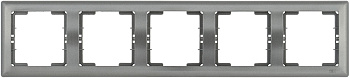 IEK РГ-5-БА Рамка 5 мест. гориз. BOLERO антрацит EMB50-K95