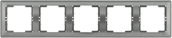IEK РГ-5-БА Рамка 5 мест. гориз. BOLERO антрацит EMB50-K95