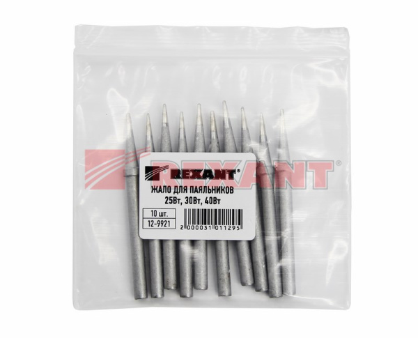 Купить Жало для паяльников 25, 30 и 40 Вт (арт. 12-0121, 12-0122, 12-0123) Rexant 12-9921
