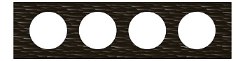 Legrand Celiane2 Corian Черный рифленый Рамка 4-ая (2+2+2+2 мод) 069024