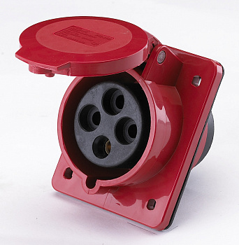 DEKraft Розетка щитовая 424 3Р+РЕ 32А 380В IP44 РЩ-102