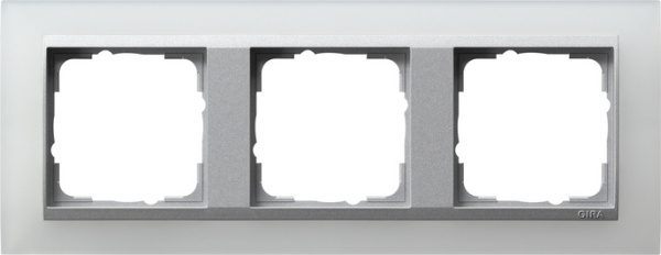 Gira Event Opaque Белый матовый/Алюминий Рамка 3-ая 021350