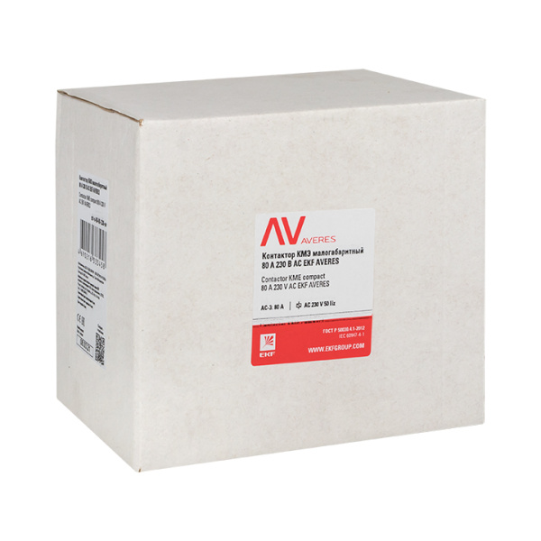 Купить EKF Averes Контактор КМЭ 80А 230В АС ctr-s-80-00-230-av