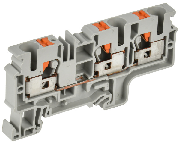 IEK Колодка клеммная CP-MC 3 вывода 10мм2 серая