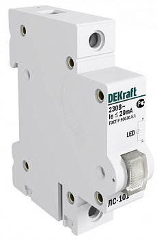 Dekraft Лампа сигнальная на DIN-рейку 1P БЕЛАЯ LED ЛС-101 220В