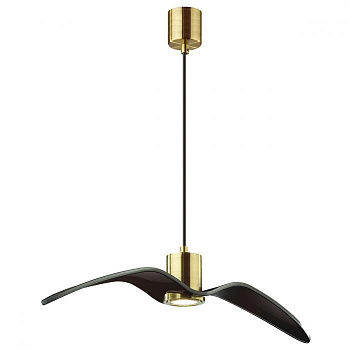 Odeon Light 4900/1B PENDANT ODL22 233 черный/бронзовый/стекло Подвес GU10 1*5W BIRDS