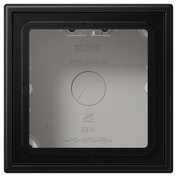 JUNG LS 990 Черный матовый Коробка накладного монтажа 1 пост, с встроенной рамкой LS581ASWM