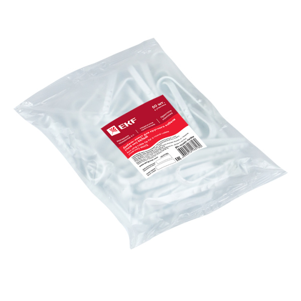 Купить EKF PROxima Дюбель-хомут для круглого кабеля (11-18мм) белый (50шт.)