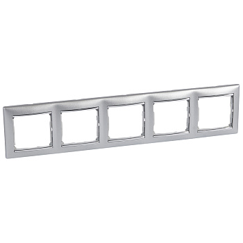 Legrand Valena Алюминий/Серебряный штрих Рамка 5-ая горизонт. 770355