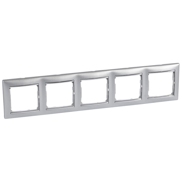 Legrand Valena Алюминий/Серебряный штрих Рамка 5-ая горизонт. 770355