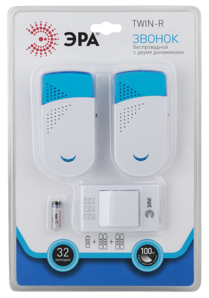 Купить ЭРА TWIN-R Звонок беспроводной