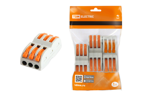 TDM Соединительная проходная клемма СК-413-2  (2,5мм2)  (3 шт/упак) SQ0527-0052