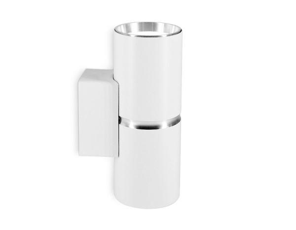 Ambrella Настенный светильник со сменной лампой GU10 FW2476/2 WH/CH белый/хром GU10/2 max 12W 145*55*80