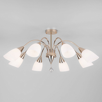 Eurosvet Потолочная люстра со стеклянными плафонами 30149/8 золото a043905