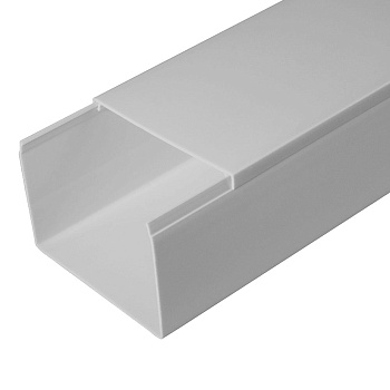 Промрукав Кабель-канал серый RAL 7035 2-й замок в п/э 80х60 (18м/уп) PR03.0080