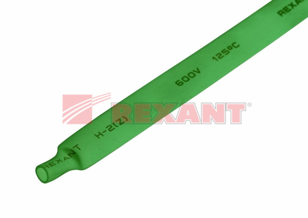 Купить 8.0 / 4.0 мм 1м термоусадка зеленая Rexant 20-8003
