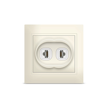 UNIVersal "Севиль" Розетка "Слоновая кость" комп. 2-ая Б-С1086
