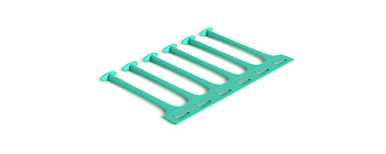 Hyperline CFS-6U-BL Гребенка кабельного организатора, пластиковая, 6U, цвет голубой 332991