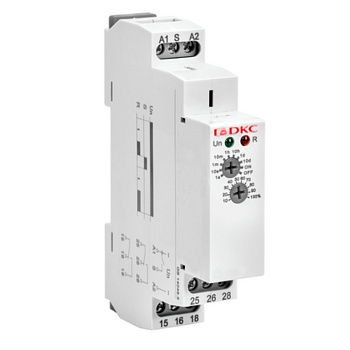 DKC Реле времени, задержка выключения, конфигурация контакта 2CO, AС/DC 12-240В