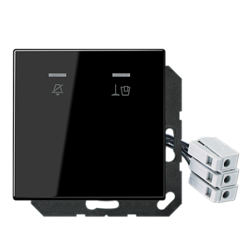 JUNG Накладка для внешнего DND-модуля с LED-лампами, 230 В, чёрный LSCUKO5M230SW