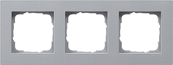 Gira E2 Алюминий Рамка 3-ая заподлицо 0213255