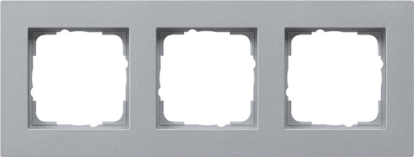 Gira E2 Алюминий Рамка 3-ая заподлицо 0213255