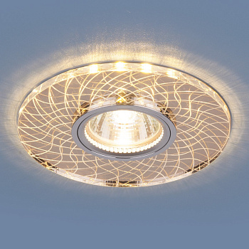 Elektrostandard 8091 MR16 / Светильник встраиваемый SL/GD зеркальный/золотой a037514