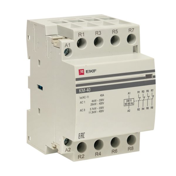 EKF PROxima Контактор модульный КМ 40А 4NC (3 мод.)