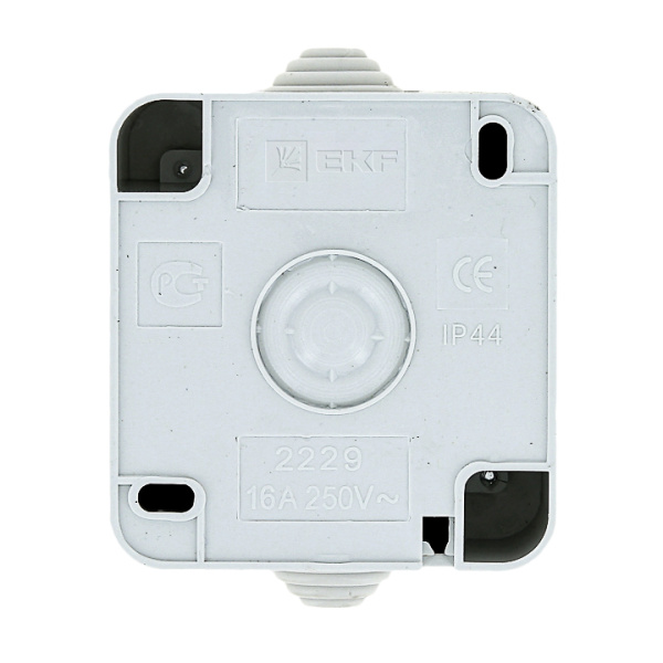 Купить EKF PROxima Прага Розетка 1-местная 16А с заземлением с крышкой IP44 белая