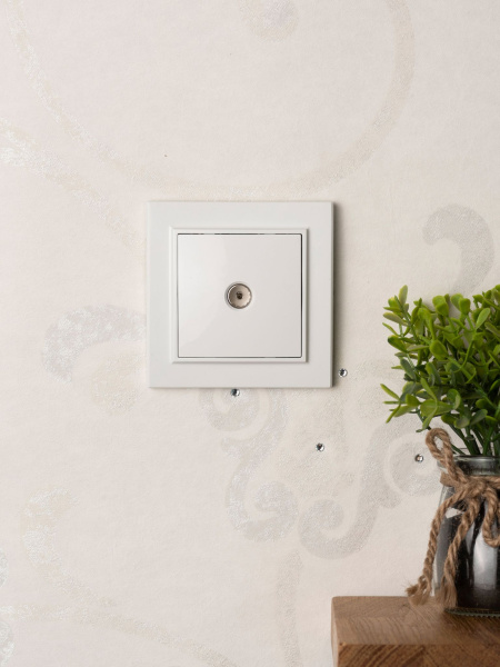 Купить EKF Basic Минск Белый Розетка TV, 75Ом, 5-862МГц, СП