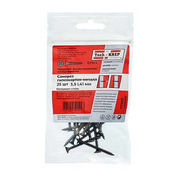 Tech-Krep Саморез ШСГМ 3,5х41 (25 шт) - пакет 117922