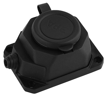 ЭРА K-1e-B-IP44 Черная Колодка каучуковая с/з 1гн 16A