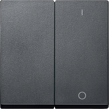 SE Merten SM Антрацит Две клавиши с пиктограммой «вкл» и «откл» MTN312014