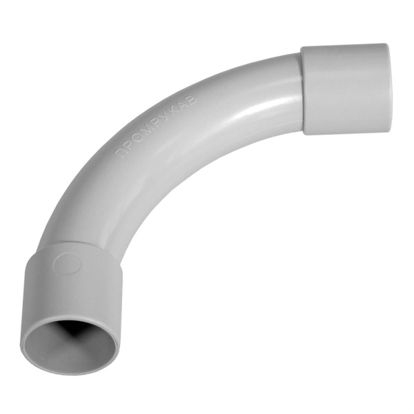Промрукав Соединитель угловой д16 безгалогенный (HF) атмосферостойкий серый (70шт/980шт уп/кор) PR13.0356