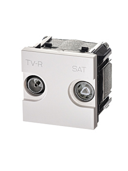 ABB NIE Zenit Бел Розетка TV-FM-SAT единственная, 2 мод 2CLA225130N1101