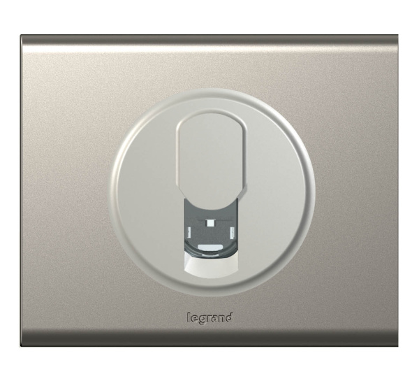 Купить Legrand Celiane Титан Накладка ТЛФ 1-ой розетки 068537