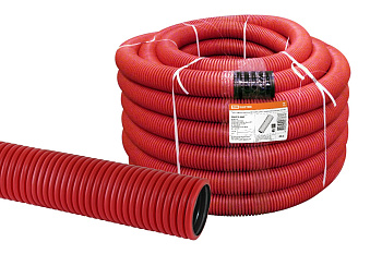 TDM Труба гофрированная двустенная ПНД d 63 с зондом (20 м/уп.) красная SQ0413-2063