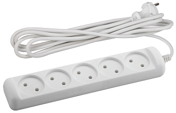 ЭРА U-5-3m Удлинитель без заземления., 5гн, 3м, ПВС, 2х1мм2, 10А