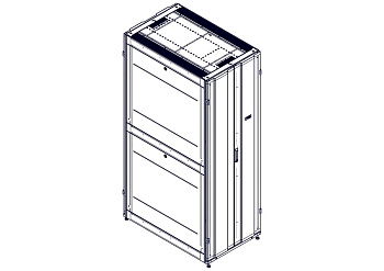 Systeme Electric Шкаф, серия Uniprom, 48U-750/1200, боковые панели 4шт, черный