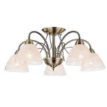 VELANTE 352-507-05 Люстра потолочная Бронза/Прозрачный с рисунком E14 5*60W