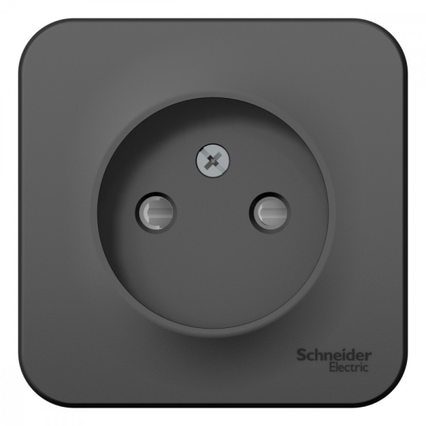 Systeme Electric Blanca наруж Антрацит Розетка б/з со шторками 16А, 250В, изолир. пластина